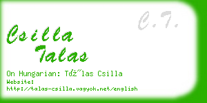 csilla talas business card